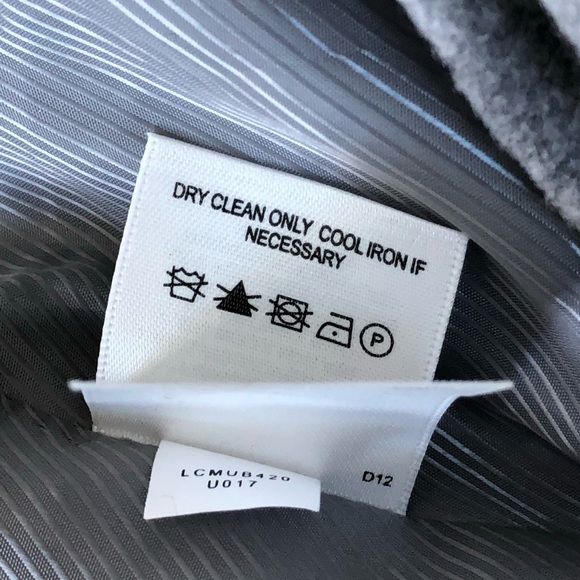 LIZ CLAIBORNE grey wool skirt with leather size 10 - Picture 9 of 9